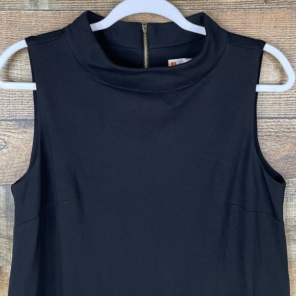 Jude Connally Piper Sleeveless Shift Dress Mock Neck Black Size Medium NWT - Picture 2 of 9